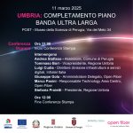 L'Umbria completa il Piano Banda Ultra Larga: presentazione l'11 marzo presso il Museo della Scienza di Perugia